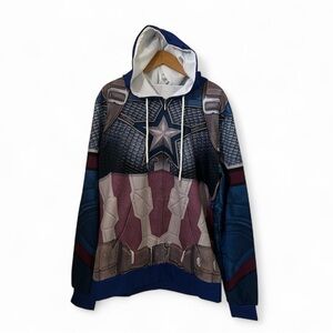 NEW Blue and Red Graphic Hoodie sz XXL